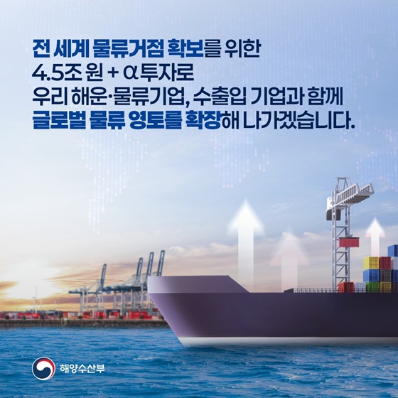 우리 물류 경쟁력 강화로 수출입 경제를 든든하게!