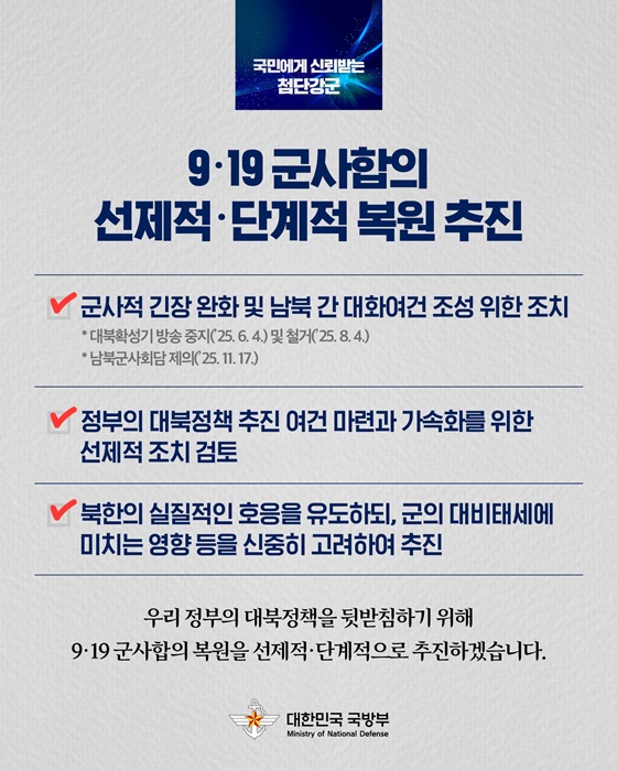 국민에게 신뢰받는 첨단강군