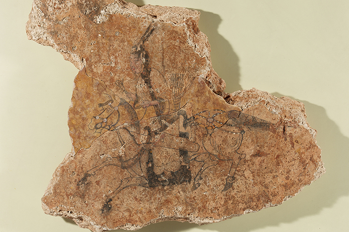 5세기 고구려 쌍영총 벽화에 그려진 말탄사람 (출처=국립중앙박물관)