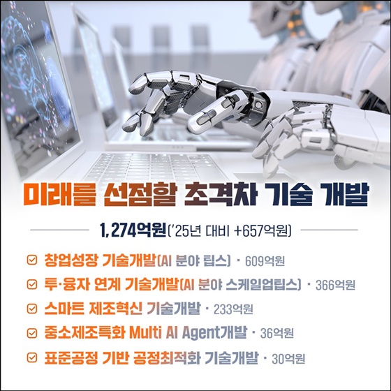 2026년 중기부 AI 예산 약 8천억 원 투입!