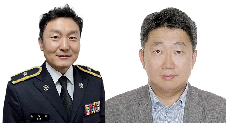 '제11회 대한민국 공무원상' 수상자 66명에 포함된 김해인 경북 울진해양경찰서 경감, 김의중 산업통상부 서기관(왼쪽부터).(사진=인사혁신처 제공)