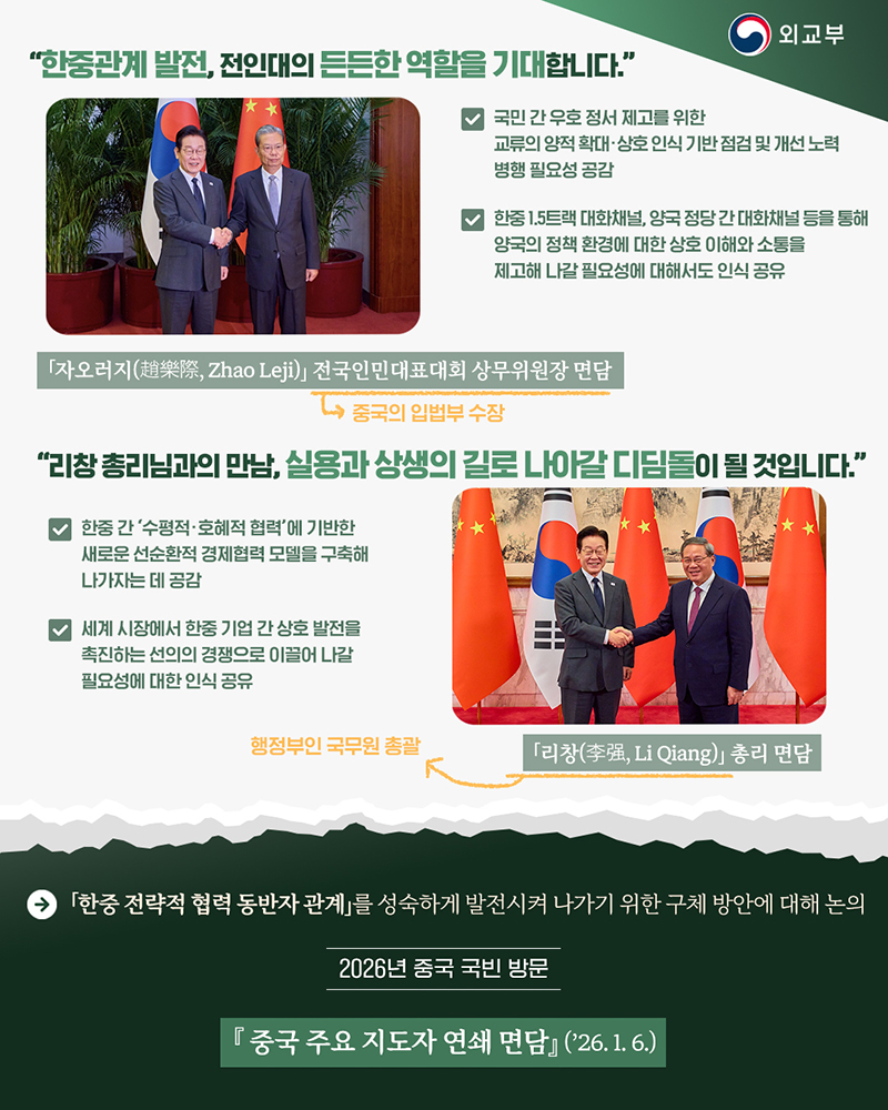 2026년 중국 국빈 방문 하단내용 참조