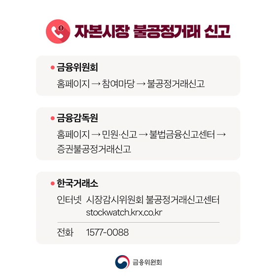 자본시장 거래 질서 확립, 불공정거래 혐의 적발 및 고발