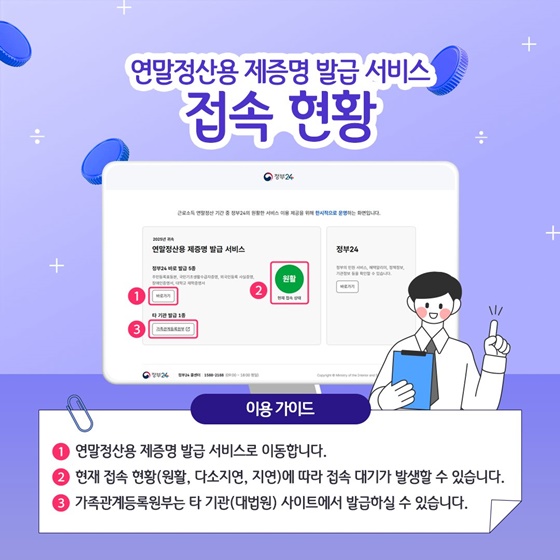 2025년 귀속 연말정산 증명서 발급, 정부24로 간편하게!