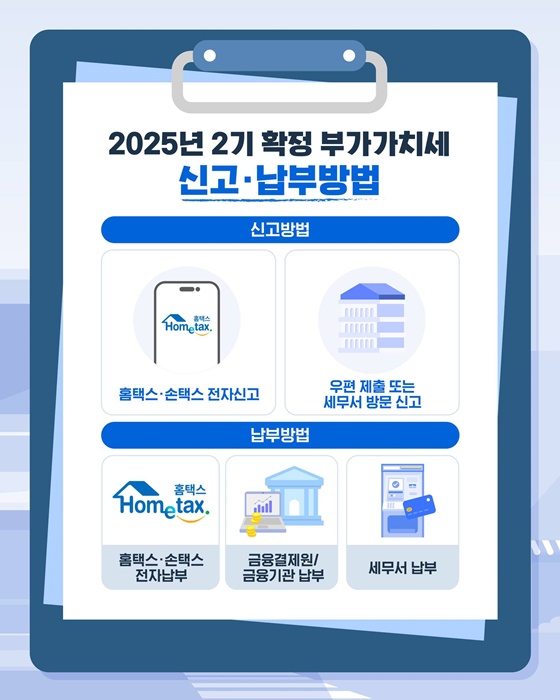 부가가치세 잊지 말고 확정신고하세요!