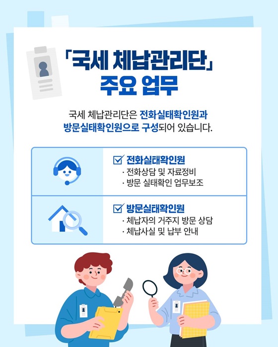 「국세 체납관리단」 업무 기간제 근로자 모집
