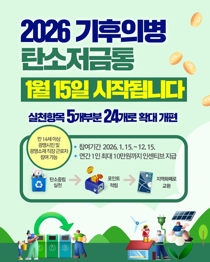 광명시 기후의 병 탄소저금통 (출처 : 광명시 1.5°C 기후의병 지원센터 홈페이지)