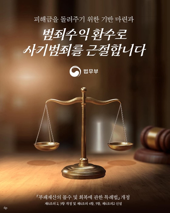범죄수익 회수로 피해자에게 일상을 부패재산몰수법