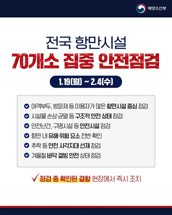 설 명절 귀성길 바닷길도 안전하게!