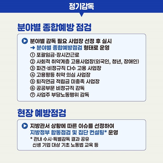 현장에 필요한 예방 감독으로 노동존중사회를 만들어 가겠습니다