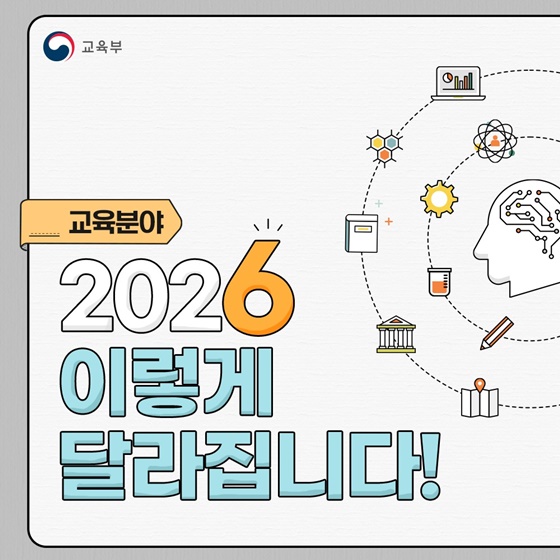 교육분야, 2026 이렇게 달라집니다!