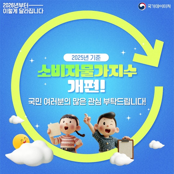 최근 소비구조 반영! 소비자 물가지수 개편