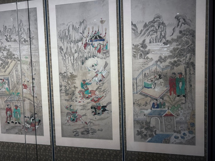 적토마가 그려진 <삼국지연의도 10폭 병풍>.