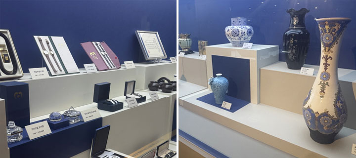 정상회담 후 외국 정상에게 받은 기념품들