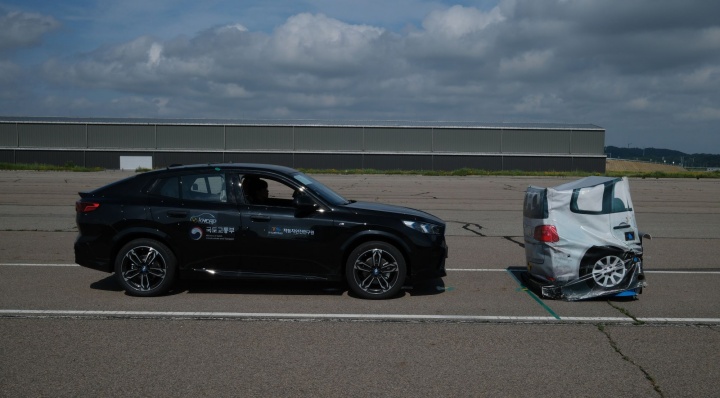 한국교통안전공단 페달오조작 방지장치 평가 모습(한국교통안전공단 촬영) (ⓒ뉴스1, 무단 전재-재배포 금지)