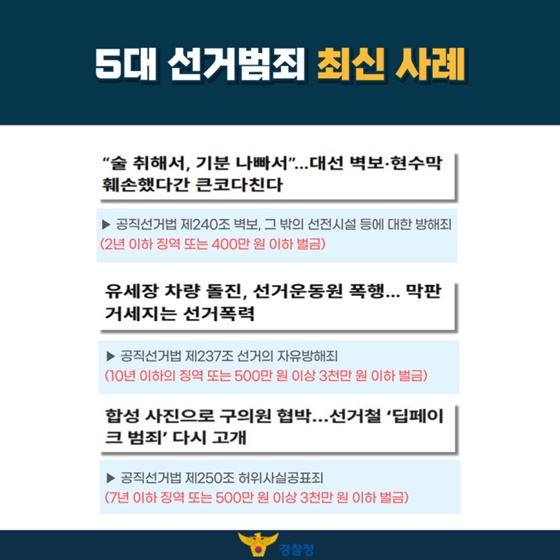 제9회 전국동시지방선거, 선거사범 단속체제 본격 가동