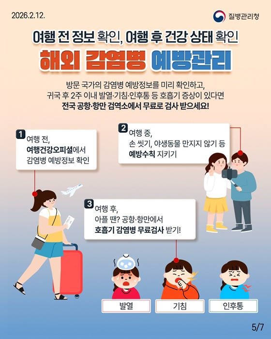 설 연휴, 상황별 감염병 예방수칙