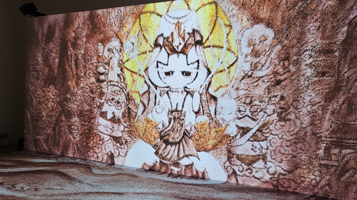 채승웅 샌드아티스트가 제작한 '허무' 모래 작품.