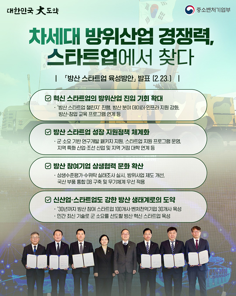 차세대 방위산업 경쟁력, 스타트업에서 찾다 하단내용 참조