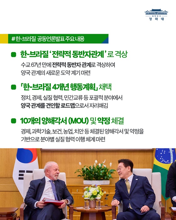 한-브라질 정상회담 결과, 국민께 보고드립니다