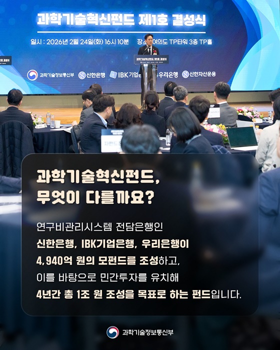 정부 출자 없이 민간이 주도하는 과학기술혁신펀드