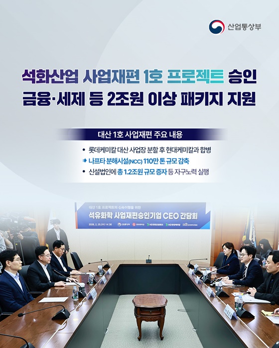 석화산업 사업재편 1호 프로젝트 승인