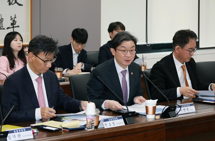 이억원 금융위원장이 11일 오전 서울 종로구 정부서울청사에서 열린 금융시장 리스크 점검회의를 주재하고 있다.(사진=금융위원회 제공)