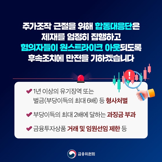 합동대응단 1호 사건, 천 억 원대 시세조종 세력 검찰 고발