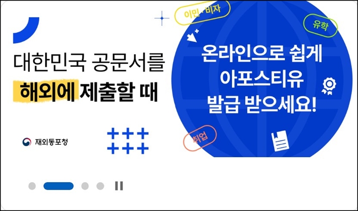 온라인 아포스티유 발급. <출처=재외동포청>