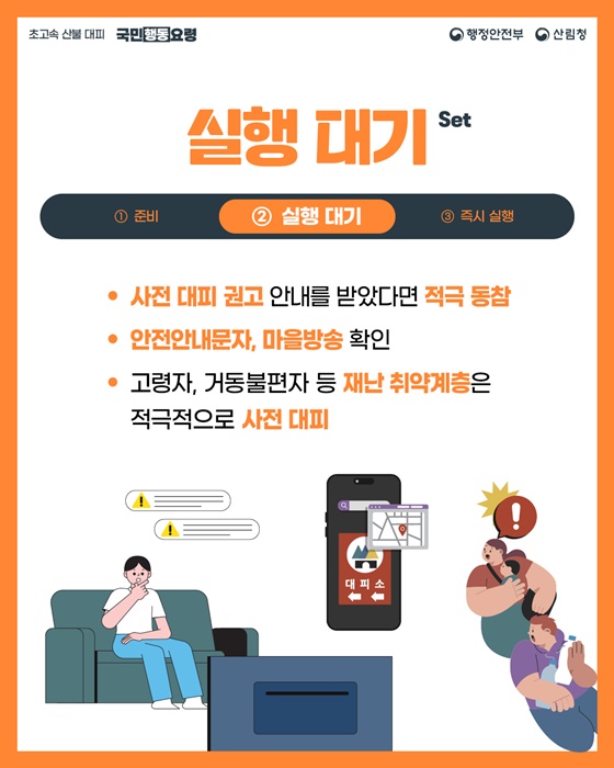초고속 산불 대피 국민행동요령