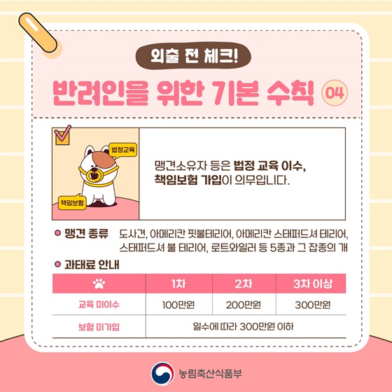 모두가 함께 지켜요! 반려동물 펫티켓!