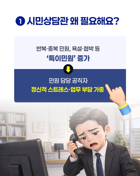 시민상담관 4배 확대! 특이민원 해결