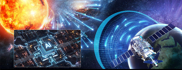 우주항공용 AI 뉴로모픽 반도체의 활용모식도(사진=과기정통부 제공)