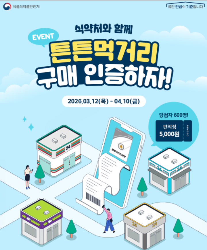 식약처 튼튼먹거리 구매인증 이벤트(출처:식약처 카드뉴스)