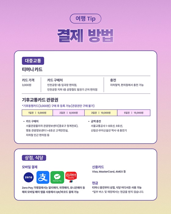 한국의 구석구석 여행 버킷리스트 For ARMY