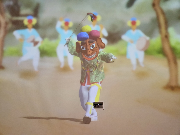 우리의 전통 탈춤을 보면서 한국인의 흥을 느껴보는 전시도 마련되어 있었다.