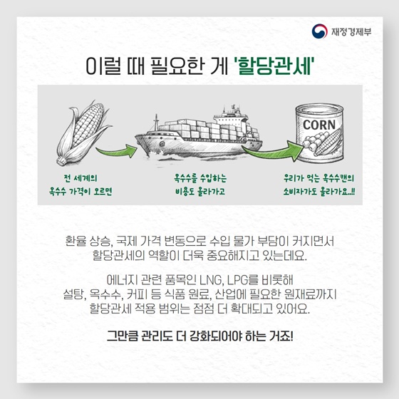 장바구니 물가의 숨은 열쇠 할당관세란?