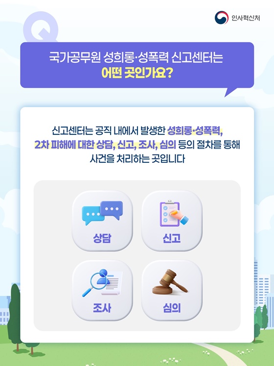 국가공무원 성희롱·성폭력 신고센터를 소개합니다