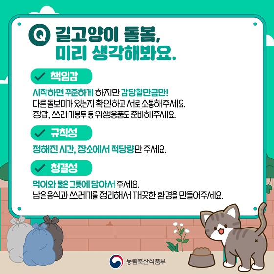 우리 동네 길고양이, 어떻게 돌보면 좋을까요?