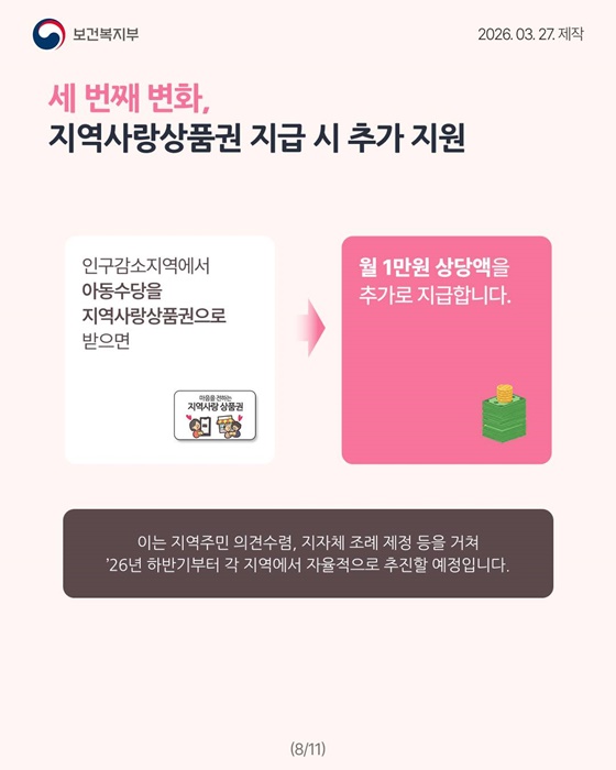 아동수당이 아이와 가정을 위해 더 든든하게 달라집니다!