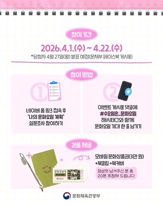 [이벤트] 당신의 문화요일 계획표는?