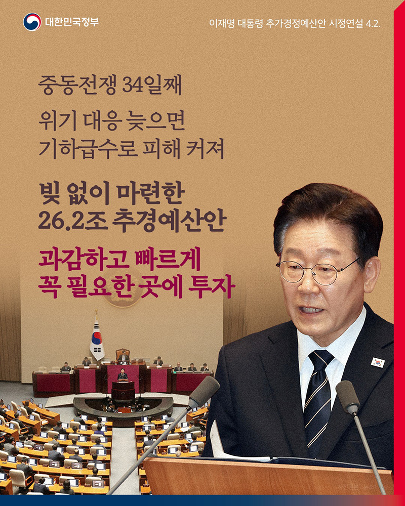 26.2조 추경예산안 과감하고 빠르게 꼭 필요한 곳에 투자 하단내용 참조