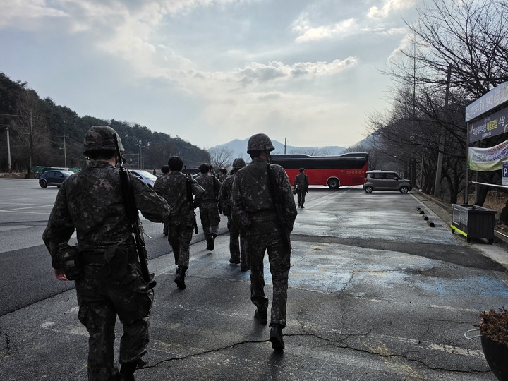 지난 3월 12일에 기자가 다녀온 작계훈련 모습.(본인 촬영)