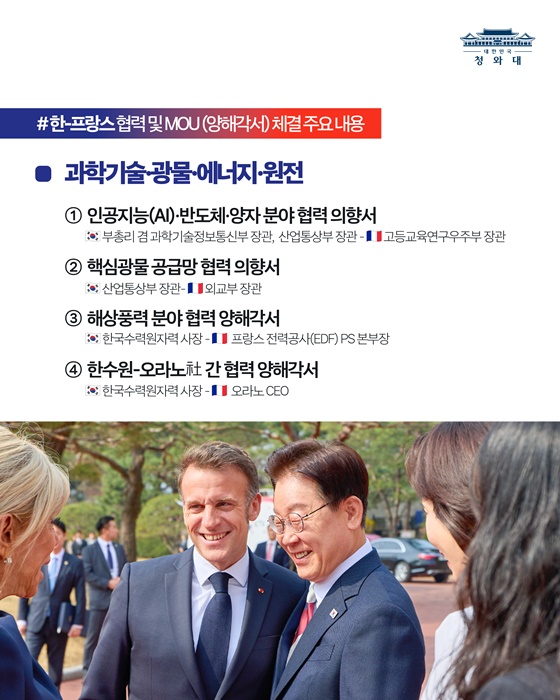 한-프랑스 정상회담 결과, 국민께 보고드립니다