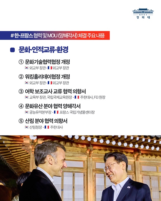 한-프랑스 정상회담 결과, 국민께 보고드립니다