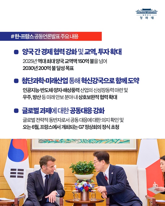 한-프랑스 정상회담 결과, 국민께 보고드립니다