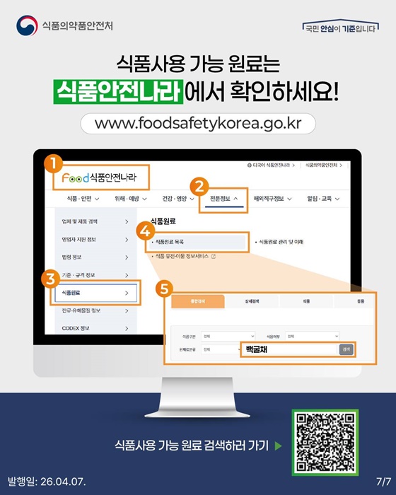 식용불가 농·임산물 주의하세요!