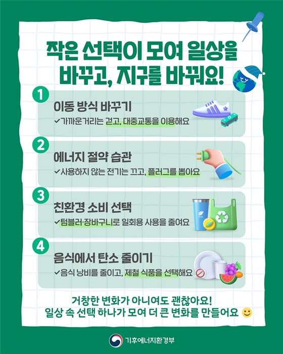 녹색대전환 흐름 속, 대한민국은 어떻게 바뀌고 있을까?