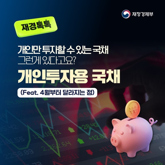 개인만 투자할 수 있는 국채 그런게 있다고요?