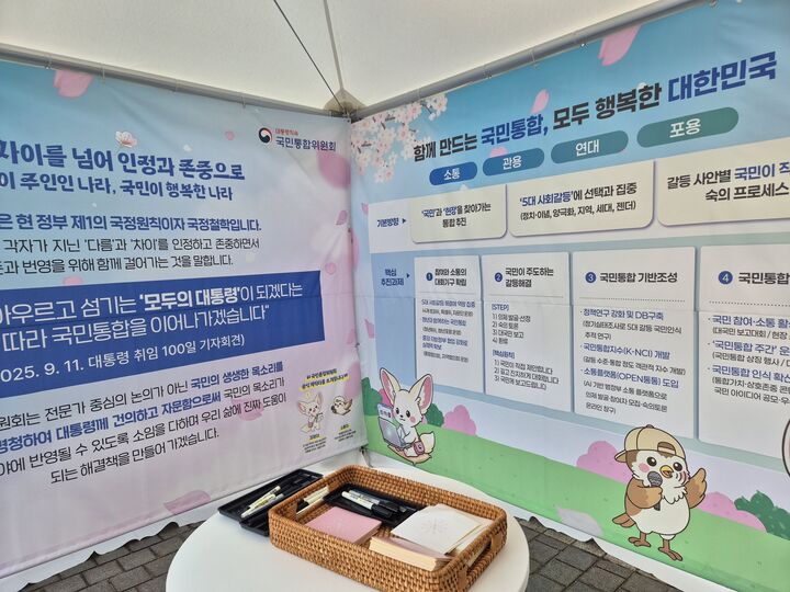 부스 내 소통정책 안내 (본인 촬영)